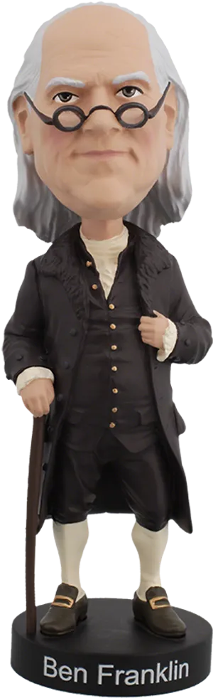 Benjamin Franklin Bobblehead Figurine PNG image