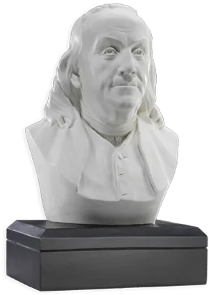 Benjamin Franklin Bust Sculpture PNG image