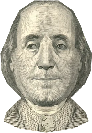Benjamin Franklin Currency Portrait PNG image