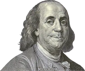 Benjamin Franklin Portrait Engraving PNG image