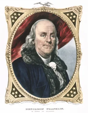Benjamin Franklin Portrait PNG image