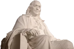 Benjamin Franklin Statue Sculpture PNG image