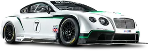 Bentley Race Car Number7 PNG image
