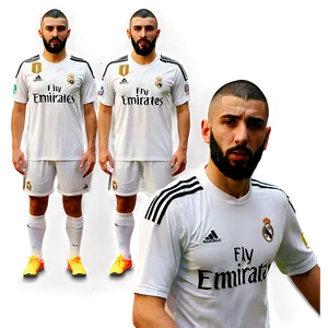 Benzema Real Madrid Uniform Png Ftq49 PNG image