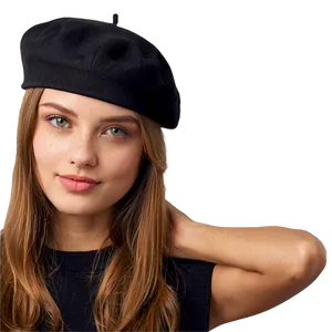 Beret On Model PNG 06122024
