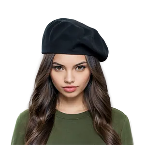Beret On Model PNG 75