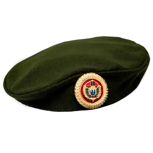 Beret With Badge PNG Ukx
