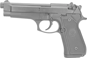 Beretta92 F S Semi Automatic Pistol PNG image