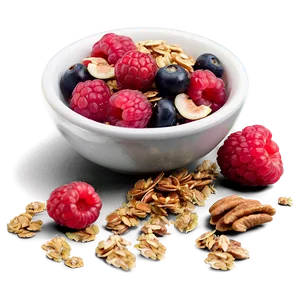 Berries And Granola PNG 24