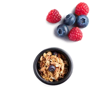 Berries And Granola PNG Lrr