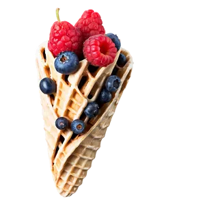 Berries In Waffle Cone PNG 06122024