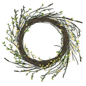 Berry And Twig Wreath PNG 85