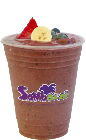 Berry Banana Smoothie Cup PNG image