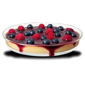 Berry-topped Flan Dessert PNG 06132024