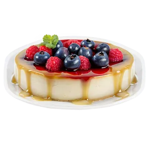 Berry-topped Flan Dessert PNG Alc39 PNG
