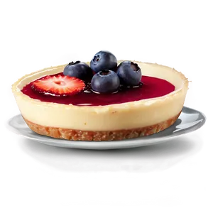 Berry-topped Flan Dessert PNG Csa35