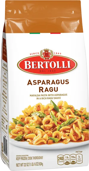 Bertolli Asparagus Ragu Pasta Package PNG