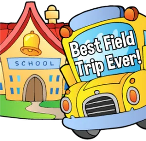 Best Field Trip Ever School Bus Cartoon PNG image