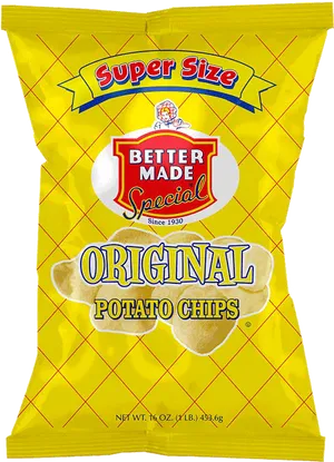 Better Made Special Original Potato Chips Super Size Pack PNG image