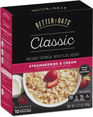 Better Oats Strawberries Cream Instant Oatmeal PNG image