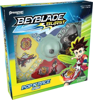 Beyblade Burst Popn Race Game Box PNG image