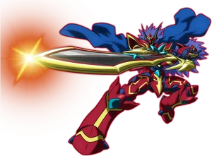 Beyblade Character With Sword PNG