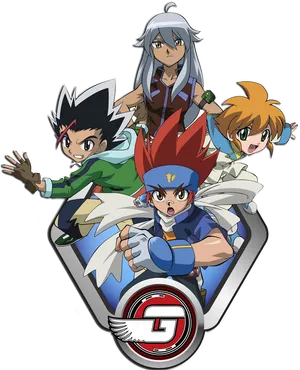 Beyblade Team Gingkaand Friends PNG image