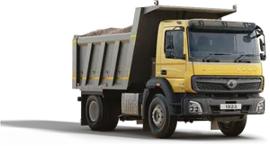 Bharat Benz_1923_ Tipper_ Truck_ Loaded PNG image