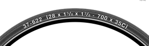 Bicycle Tire Sizing Details PNG
