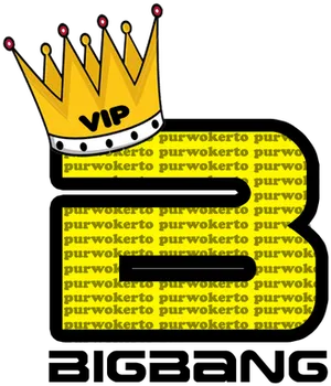 Big Bang V I P Crown Logo PNG image