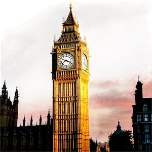 Big Ben At Sunset PNG 24