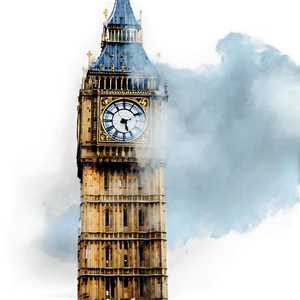 Big Ben In Fog Png Ice PNG image