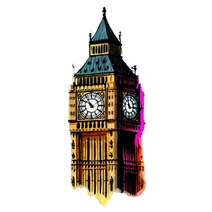 Big Ben In Watercolor PNG Cxu13 PNG