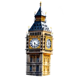 Big Ben In Watercolor PNG Ghe