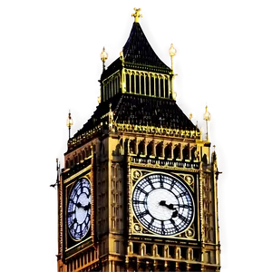 Big Ben Lit Up At Night Png 6 PNG image