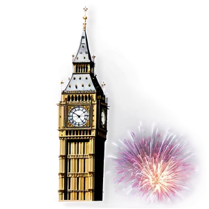 Big Ben New Year Fireworks PNG 4 PNG