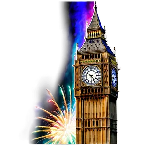 Big Ben New Year Fireworks PNG 48 PNG