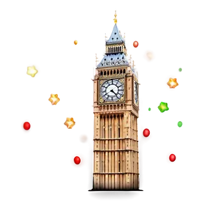 Big Ben With Snowflakes PNG 71