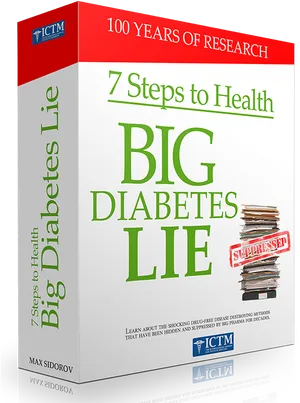 Big Diabetes Lie Book Cover PNG image