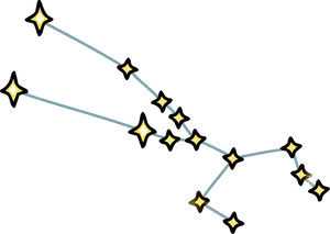 Big Dipper Constellation Artwork PNG image