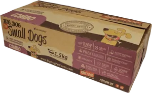 Big Dog Small Dogs Pet Food Packaging PNG image