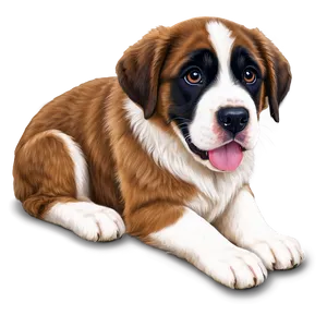 Big Eyed Saint Bernard Puppy Png Cqr PNG image