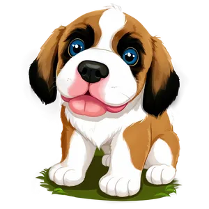 Big Eyed Saint Bernard Puppy Png Pbk PNG image