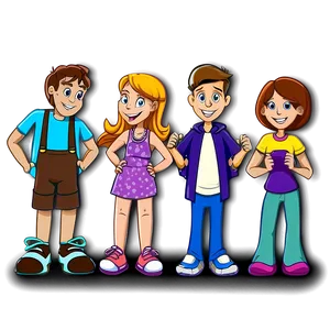 Big Family Cartoon Drawing Png 93 PNG image