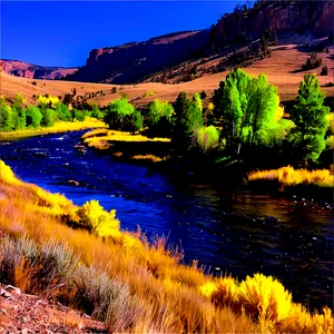 Big Horn River Fly Fishing Wyoming Png Wiu PNG image