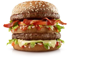 Big Mac Burger Stacked PNG image