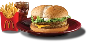Big Mac Meal Presentation PNG image