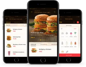 Big Mac Mobile Ordering App Screenshots PNG image