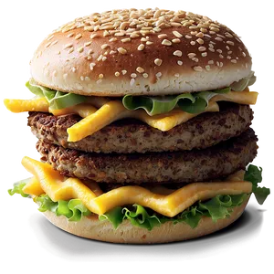 Big Mac With Cheese Png Vpk46 PNG image