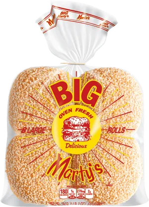 Big Martys Hamburger Rolls Packaging PNG image